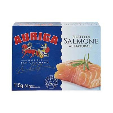 AURIGA - FILETTI DI SALMONE AL NATURALE - 115 G
