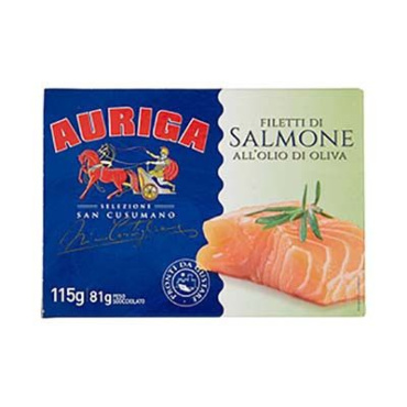 FILETTI DI SALMONE AURIGA OLIO OLIVA GR 115