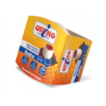 CADIS OTTIMO VASCHETTE ALLUMINIO PER BUDINO 10 PZ