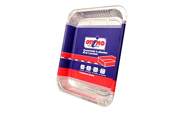 OTTIMO VASCHETTE ALLUMINIO 8 PORZIONI SENZA COPERCHIO 2PZ