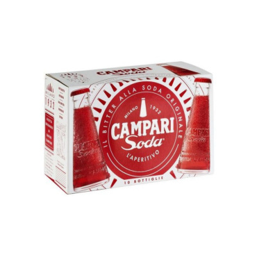 CAMPARI SODA L'APERITIVO BITTER ALLA SODA BOTTIGLIE 10 X 9,8 CL