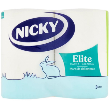 NICKY CARTA IGIENICA ELITE 4 ROTOLI 3 VELI