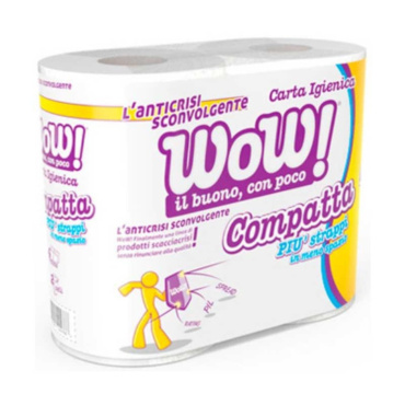 CARTA IGIENICA WOW! COMPATTA 4 ROTOLI 2 VELI