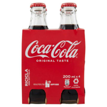 COCA-COLA ORIGINAL TASTE VETRO 4 X 200 ML