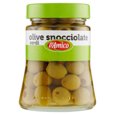 D'AMICO OLIVE VERDI SNOCCIOLATE VETRO GR.290