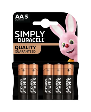 DURACELL SIMPLY AA STILO BLISTER 5PZ