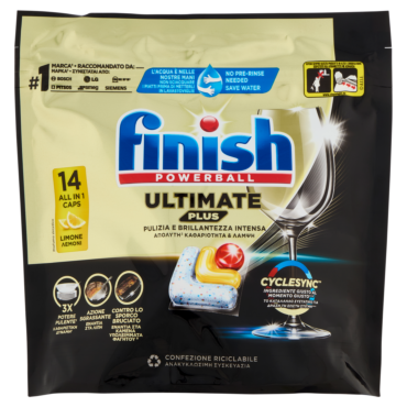 FINISH TABS ULTIMATE PLUS LIMONE 14PZ