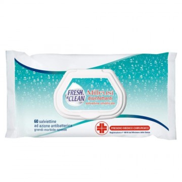 FRESH & CLEAN MILLEUSI DISINFETTANTI SALVIETTINE UMIDIFICATE 60 PZ