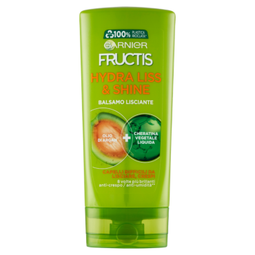 GARNIER BALSAMO FRUCTIS HYDRA LISS & SHINE, PER CAPELLI SECCHI O CRESPI, 200 ML