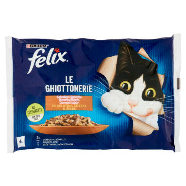 FELIX LE GHIOTTONERIE SELEZIONI SAPORITE IN GELATINA (CONIGLIO & AGNELLO) 4 X 85 G