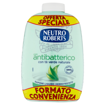 NEUTRO ROBERTS CON ANTIBATTERICO CON TÈ VERDE NATURALE SAPONE LIQUIDO RICARICA 2 X 200 ML