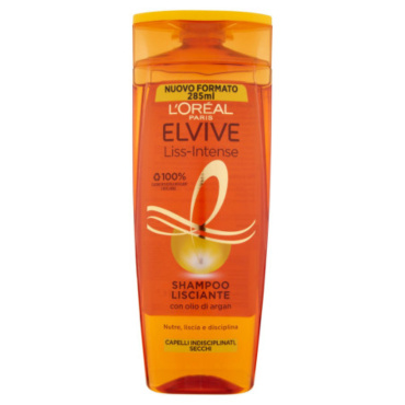L'ORÉAL PARIS SHAMPOO ELVIVE LISS INTENSE, PER CAPELLI SECCHI, DIFFICILI DA LISCIARE, 285 ML