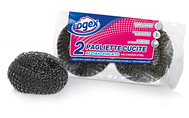 LOGEX PAGLIETTA D'ACCIAIO CUCITA 2 PZ