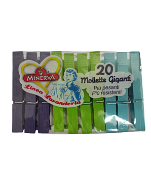 MINERVA MOLLETTE PLASTICA GIGANTE 20PZ