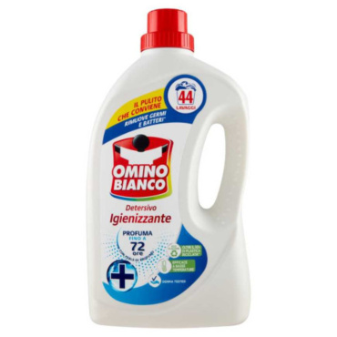 OMINO BIANCO DETERSIVO PER LAVATRICE LIQUIDO IGIENIZZANTE 44 LAVAGGI ML.1760