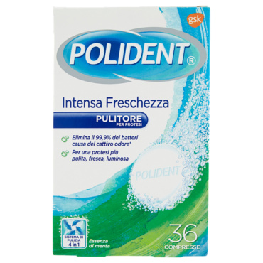 COMPRESSE PULIZIA PROTESI POLIDENT 36 CPR