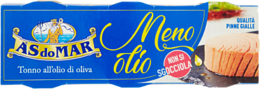 ASDOMAR - TONNO ALL’OLIO D’OLIVA (MENO OLIO) - 3 X 52 G