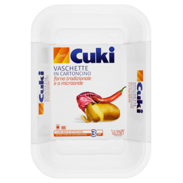 CUKI CUOCE VASCHETTE IN CARTONCINO 2/3 PORZIONI - 3 PZ (RC 63)