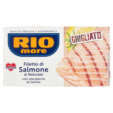RIO MARE FILETTI DI SALMONE AL NATURALE GRIGLIATO CON LIMONE GR.125