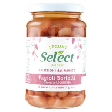 SELECT FAGIOLI BORLOTTI LESSATI VASO VETRO GR.350