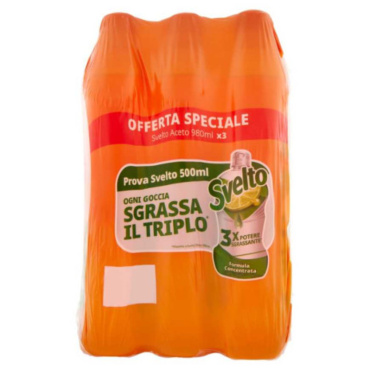 SVELTO DETERSIVO PIATTI ALL'ACETO PZ.3 ML.980