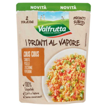 VALFRUTTA,CONSERVE ITALIA - COUS COUS I PRONTI AL VAPORE - 220 G